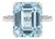 Mid-Century Platinum Ring — 7ct Natural Aquamarine | Circa 1950, Size 7.75 For Sale