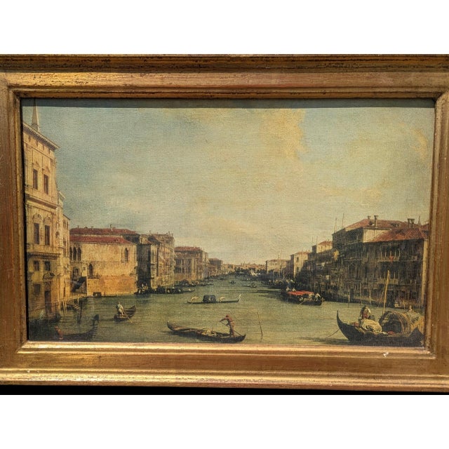 Rare Antique Lithograph Print of "View of the Grand Canal" in Venice Italy 12"H x 17.5"W