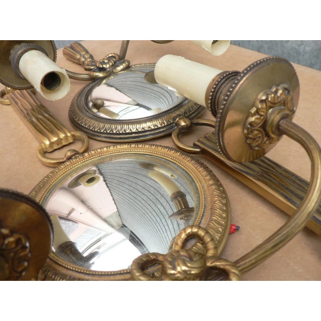 Gilt Bronze Wall Sconces by Henry Petitot for Atelier Petitot, 1950s, Set of 2 For Sale - Image 4 of 18