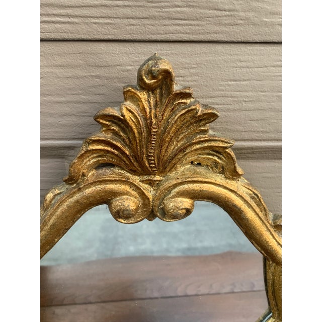 Florentine Italian Rococo Style Giltwood Wall Mirror For Sale - Image 4 of 9