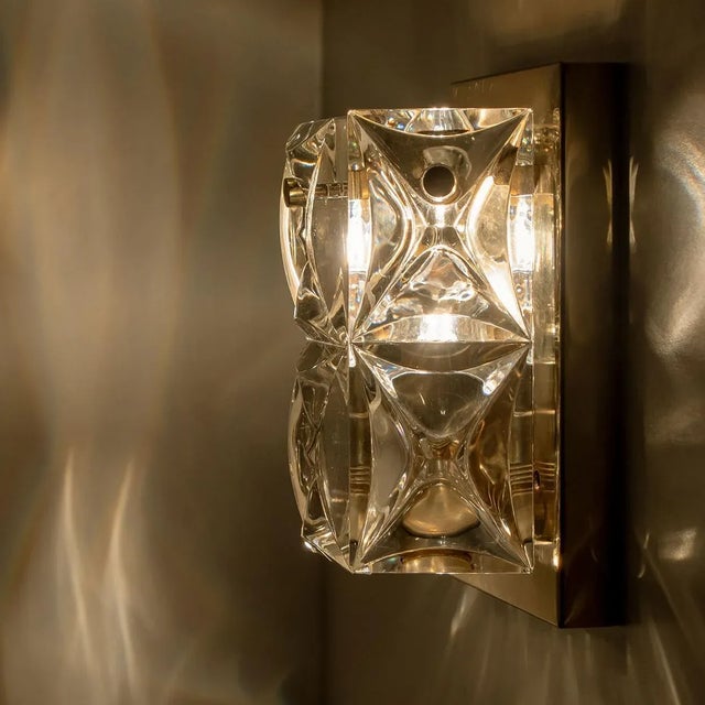 Crystal Glass Wall Light Fixtures from Bakalowits & Söhne for Kinkeldey, 1970s, Set of 2 For Sale - Image 12 of 13