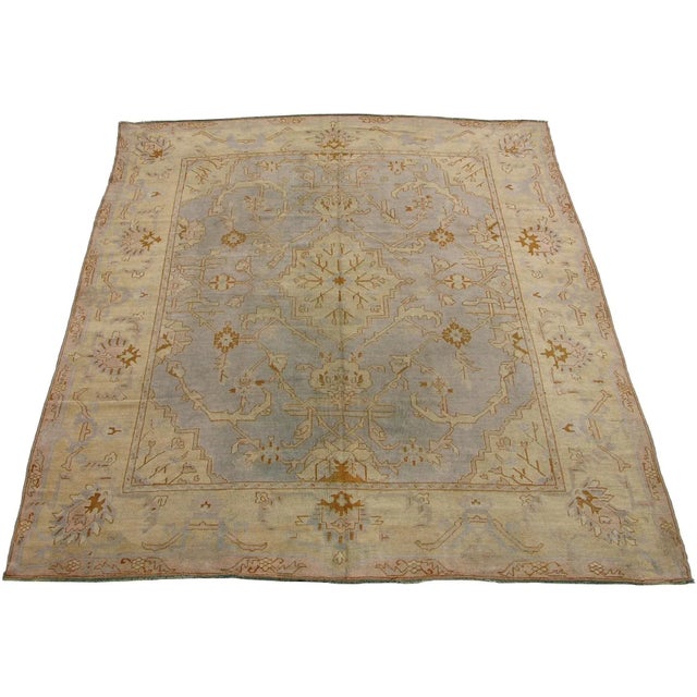 19th Century Antique Oushak Rug 11.8x10.0 For Sale - Image 5 of 5