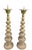 Vintage 20” Brass Turned Baluster Candlesticks, a Pair For Sale - Image 4 of 12