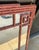 1960s Mid-Century Hollywood Regency Faux Bamboo Greek Key Form Mirror- Burnt Orange For Sale - Image 5 of 6