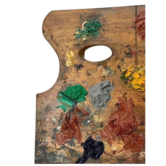 Antique French Wood Painter’s Palette For Sale - Image 6 of 8