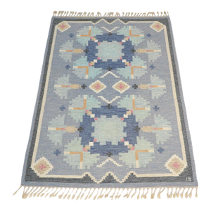 Ingegerd Silow Vintage Swedish Rollakan Rug - 5'6" X 7'7"