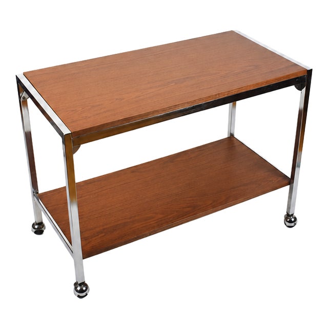 Vintage Mobile Table in Metal, 1970s For Sale