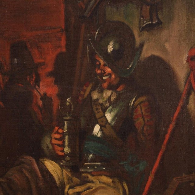 Mattia Traverso, Popular Scene, 20th Century, Oil on Canvas, Framed For Sale - Image 9 of 16