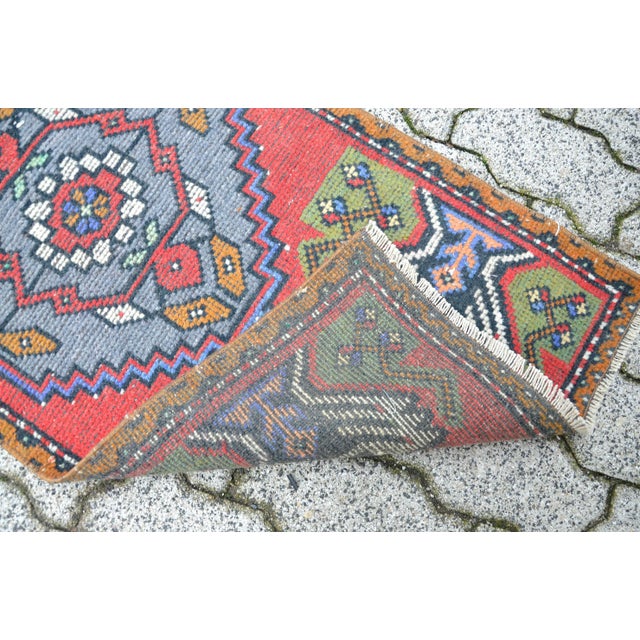 1960s Vintage Oushak Handknotted Wool Rug For Sale - Image 4 of 6