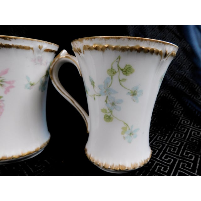 1900s imoges Gerard, Dufraisseix & Abbot Chocolate Cups - Set of 4 For Sale - Image 4 of 12