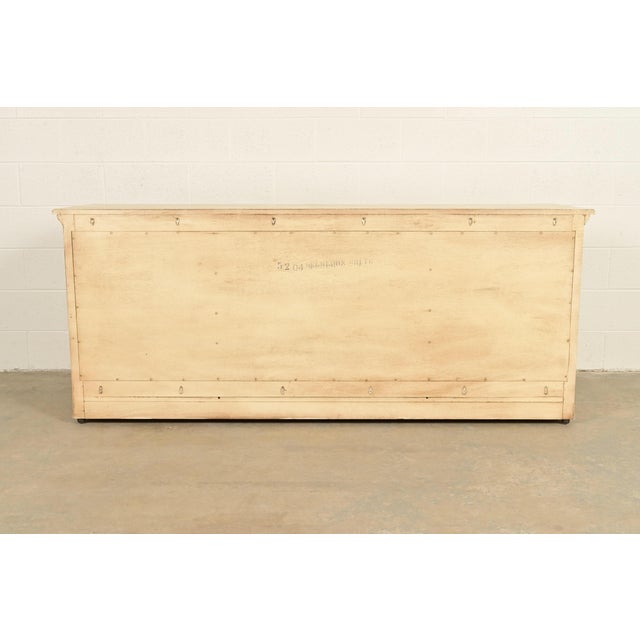 Romweber Hollywood Regency French Rococo Cream Lacquered Parcel Gilt Nine-Drawer Dresser, Circa 1960s For Sale - Image 11 of 12