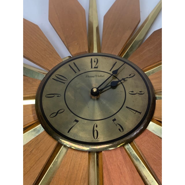 1960s Vintage Phinney Walker Starburst Clock Chairish