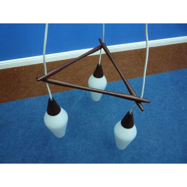 Danish Teak Hanging Lamp, 1960s For Sale - Image 4 of 13