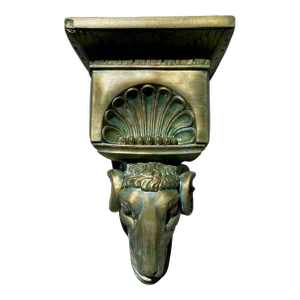 Vintage Rams Head Corbel Shelf