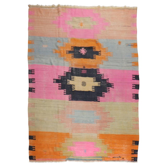 Dazzling Room Size Turkish Kilim, Mid-20th Century For Sale - Image 15 of 18
