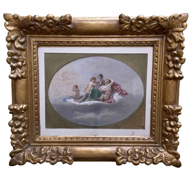 Ecstasy with Cupids, 1800s, Mixed Media For Sale - Image 12 of 12