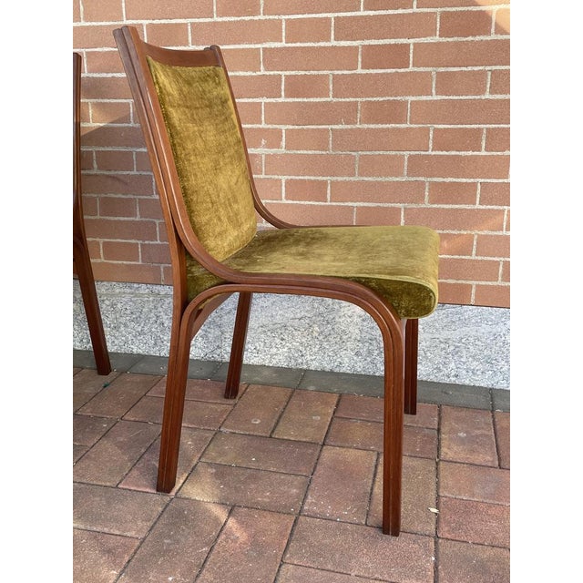 Brown Chairs by V. Gregotti & Giotto Stopppino, Set of 6 For Sale - Image 8 of 18