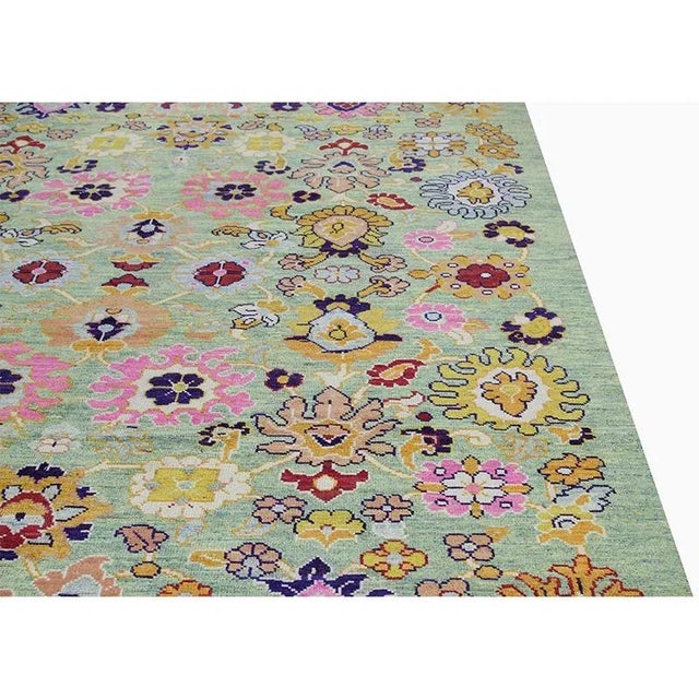 Handwoven Turkish Oushak Style Area Rug 8’3″ X 11’6″ For Sale - Image 4 of 10