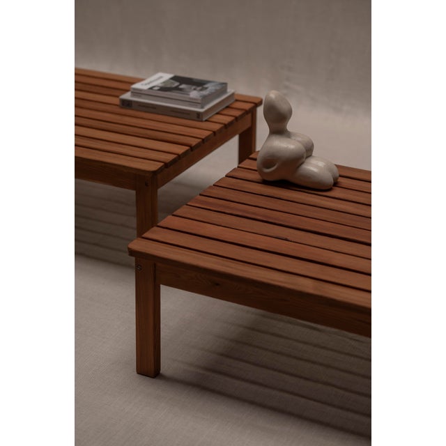 Modern Lattenbank Coffee Tables, 1960s, Set of 2 For Sale - Image 4 of 12