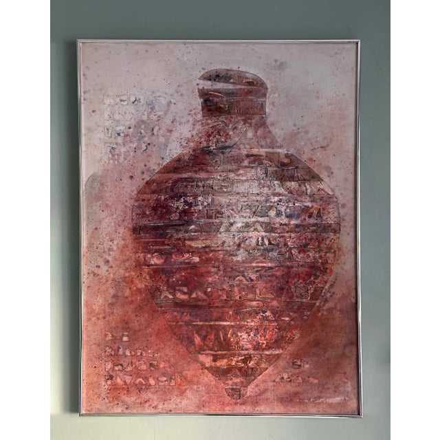 Abstract Pair of Abstract Oil Paintings by Lenore Schulman Lang, Signed and Dated 1983. For Sale - Image 3 of 10