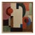 Attraction, Contemporary Geometric Abstract Oil Painting, Framed by Sophie Dumont For Sale