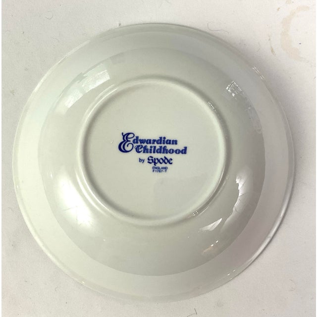 Ceramic 1990s Spode-“Edwardian Childhood”-Historical Pattern Porcelain Child Set – Featuring a Teacup,cereal Bowl and Dinner Plate For Sale - Image 7 of 8