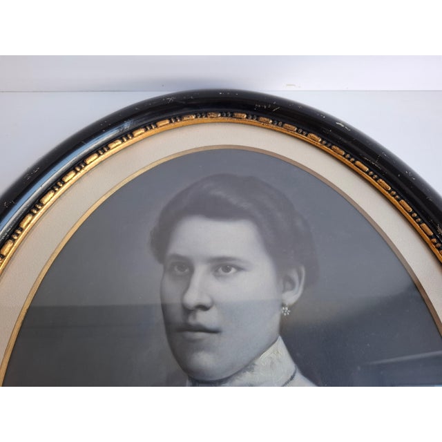 Oval Portrait of Young Woman, 1900, Photograph, Framed For Sale - Image 4 of 18