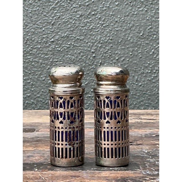 Late 20th Century Vintage Sterling and Plate Assorted Salt Shakers - Set of 12 For Sale - Image 5 of 12