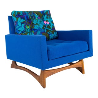 Adrian Pearsall for Craft Associates Model 2406-C Mid Century Sleigh Leg Lounge Chair For Sale