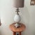 This vintage mid 20th century ceramic pineapple pedestal table lamp with white and taupe finish unique and charming...