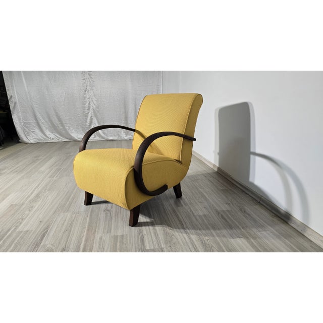 Art Deco Lounge Chair by Jindrich Halabala, 1940s For Sale - Image 3 of 12