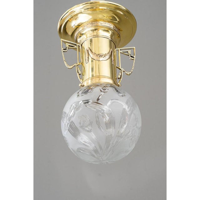 Art Nouveau Ceiling Lamp, Vienna, 1908 For Sale - Image 4 of 12