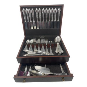 20th Century Hagerbo H100 Mettmann Silver Plate Silverware Set- 94 Pieces