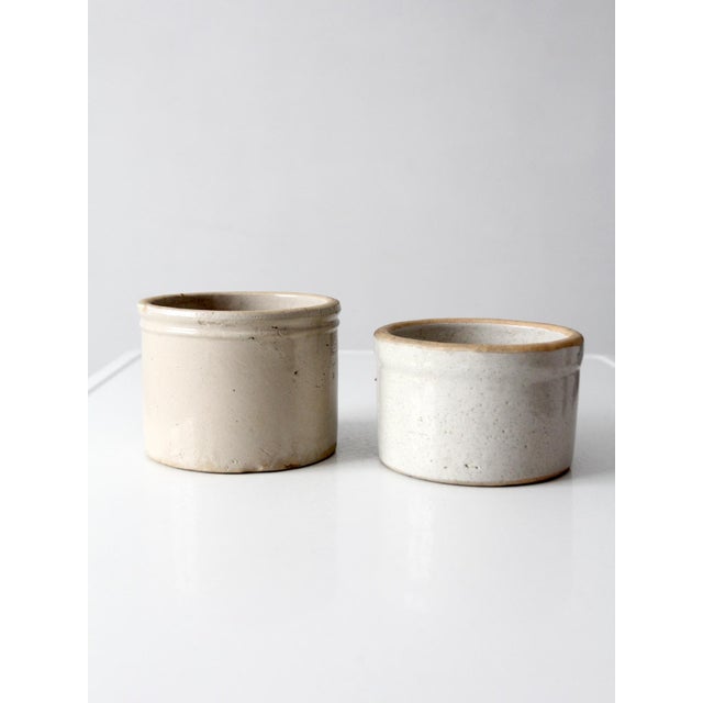 Antique Stoneware Kitchen Crocks Pair For Sale - Image 9 of 12