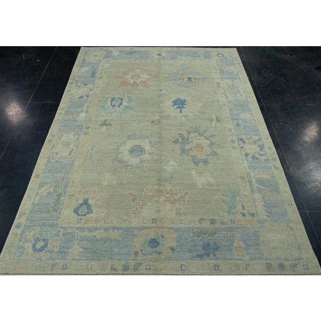 Turkish Oushak Rug 5' x 6'11" #17290 Explore a curated collection of hallway runners, wool rugs, and handmade masterpieces...