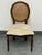Brown Bombay Company Traditional Oval Cane-Back Side Chair For Sale - Image 8 of 12