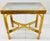 Vintage Bamboo Rattan Glass Top Console Accent Table. The table feature vintage textured glass top, quarter round outer...