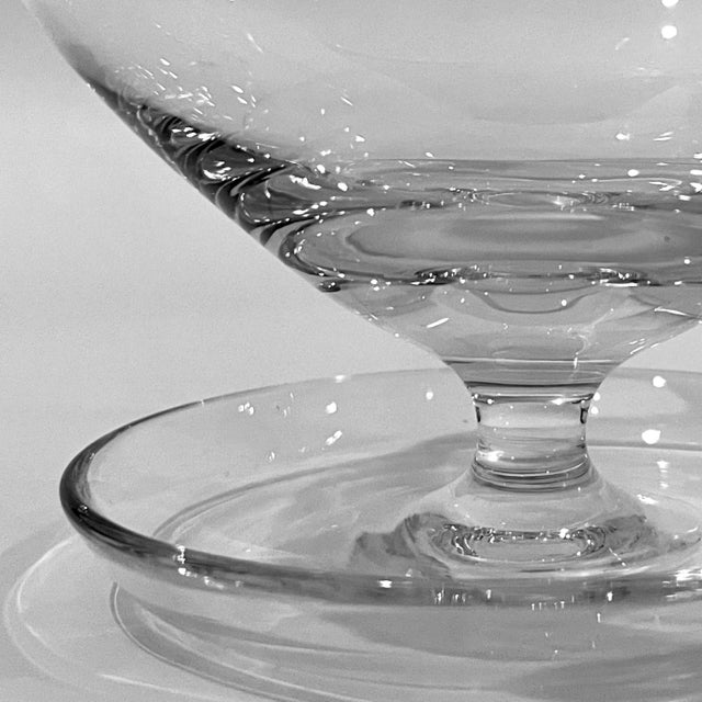 Mid-Century Modern Mid-Century Modern Crystal Footed Dessert/Sherbet Coupes - Set of 7 For Sale - Image 3 of 9