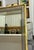 French Directoire Style Brushed Steel and Brass Wall Mirror Star Accents For Sale - Image 9 of 18
