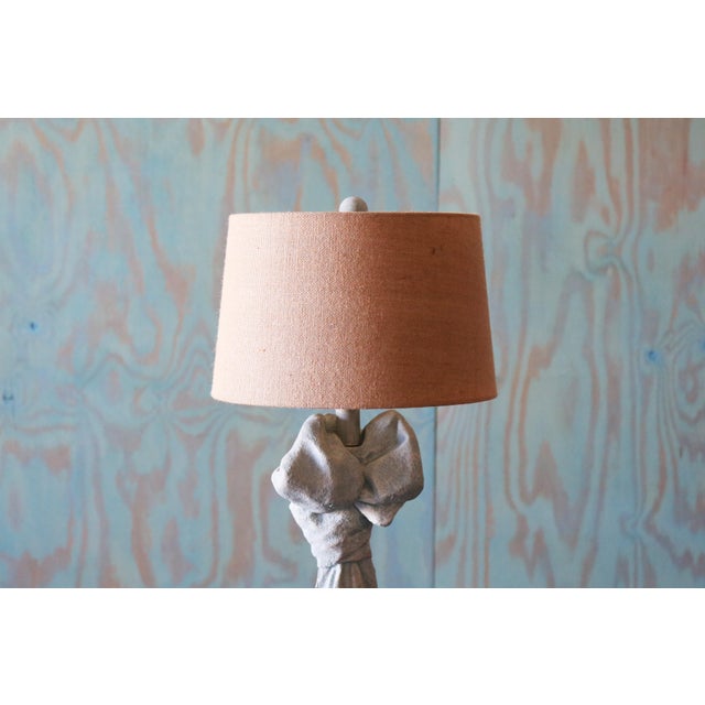 John Dickinson Vintage Sculptural Trompe l'Oeil Plaster "Drape" Floor Lamp After John Dickinson For Sale - Image 4 of 16