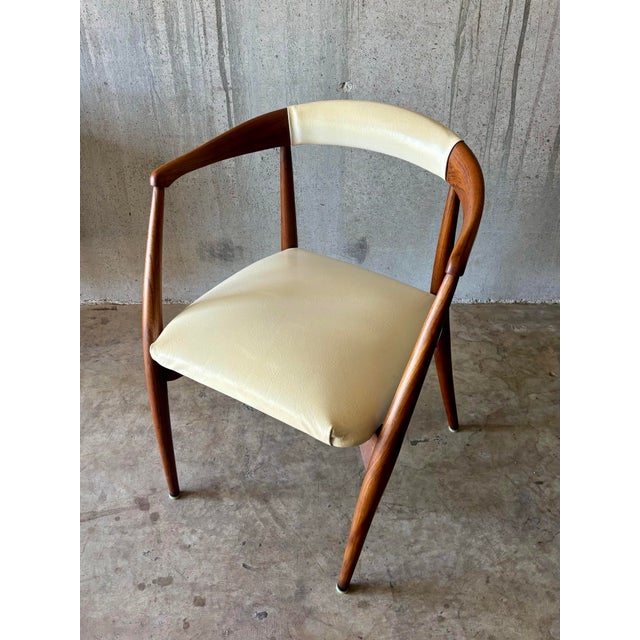 Vintage Mid-Century Modern Walnut Armchair Attributed to Laurence Peabody For Sale - Image 9 of 10