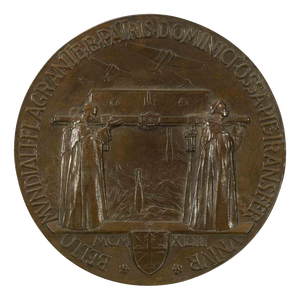 Bronze Commemorative Medal of Saint Dominic Relics Transfer, Italy, 1943