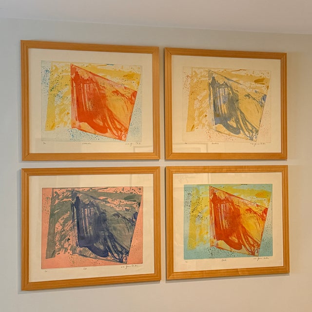 Set of 4 Signed and Numbered Yvonne Muller Abstracts For Sale - Image 11 of 12