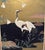 Japanese Late 20th Century Japanese Crane & Morning Glory Print by Turtle and Crane - Styled After James Mont & Tony Duquett For Sale - Image 3 of 10