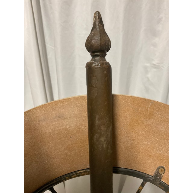 Mid 20th Century Decorative Gaming Wheel on Iron Base For Sale - Image 5 of 6