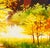 Contemporary Off the Beaten Path by Michelle Condrat | Oil on panel Autumn landscape with colorful trees. For Sale - Image 3 of 5