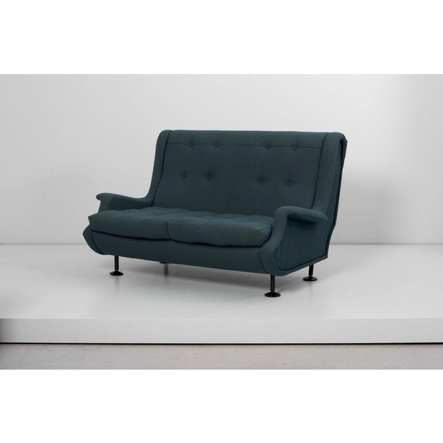 1960s Italian Regent Settee and Lounge Chairs Set by Marco Zanuso for Arflex, 1960s, Set of 3 For Sale - Image 5 of 16