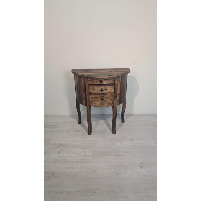 Solid Rosewood Console Table with Drawers This solid rosewood console table with drawers is an elegant piece of vintage...