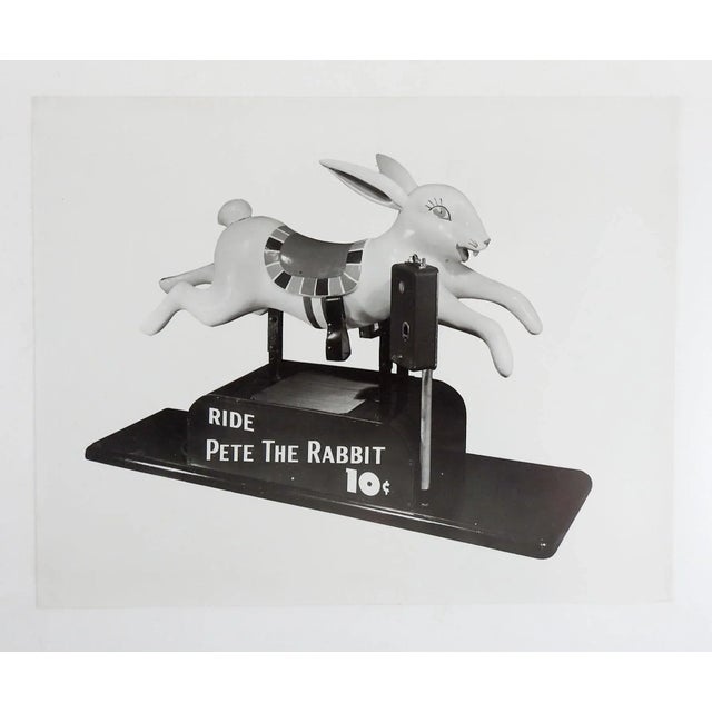 Industrial 1950's Pete the Rabbit Kiddie Ride Photograph For Sale - Image 3 of 3