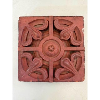 Late 19th Century Victorian English Architectural Terracotta Molded Ornamental Building Brick For Sale